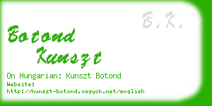 botond kunszt business card